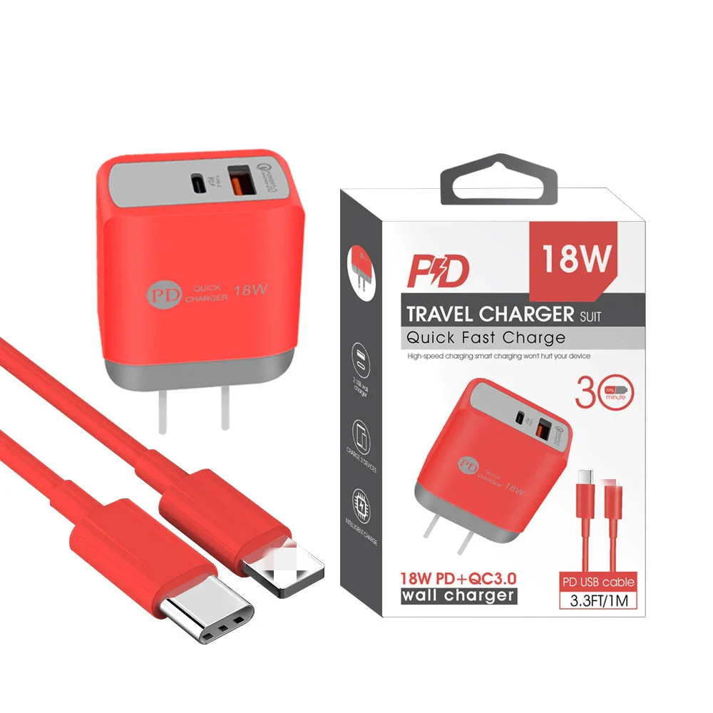 2 In 1 Wall Charger With IPhone Cable - Image 3