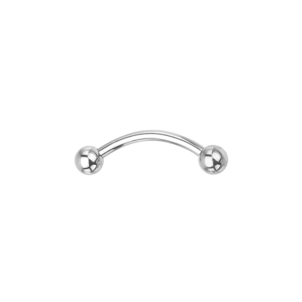 Stainless Steel Curved Barbell 14 Gauge